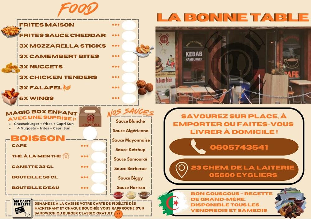 La bonne table - Menu Image 2